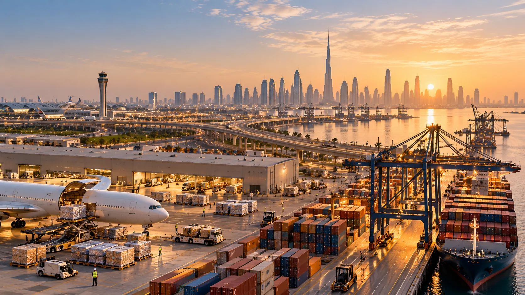 Jebel Ali Port and Dubai Air Cargo Infrastructure