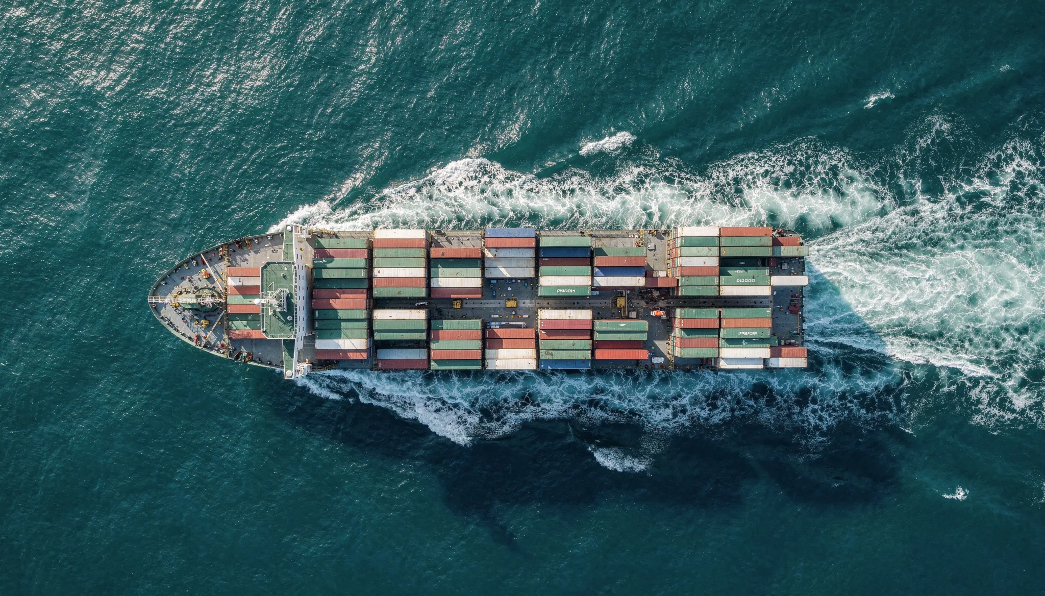 Sea freight vessel at port