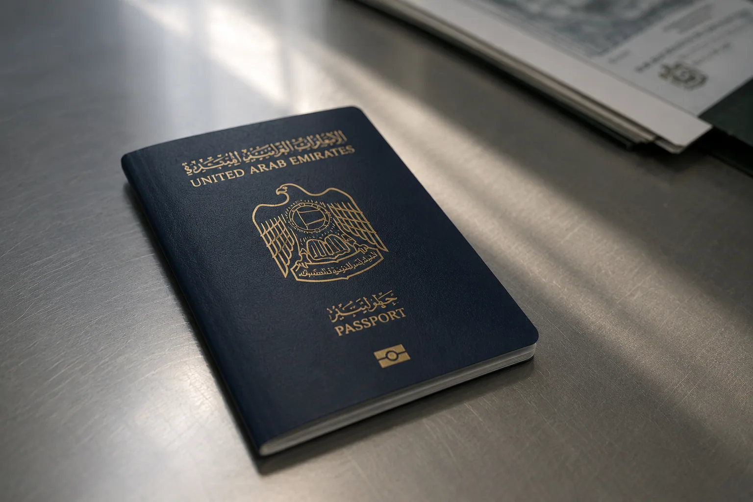 Courier verifying a recipient before handing over an identity document