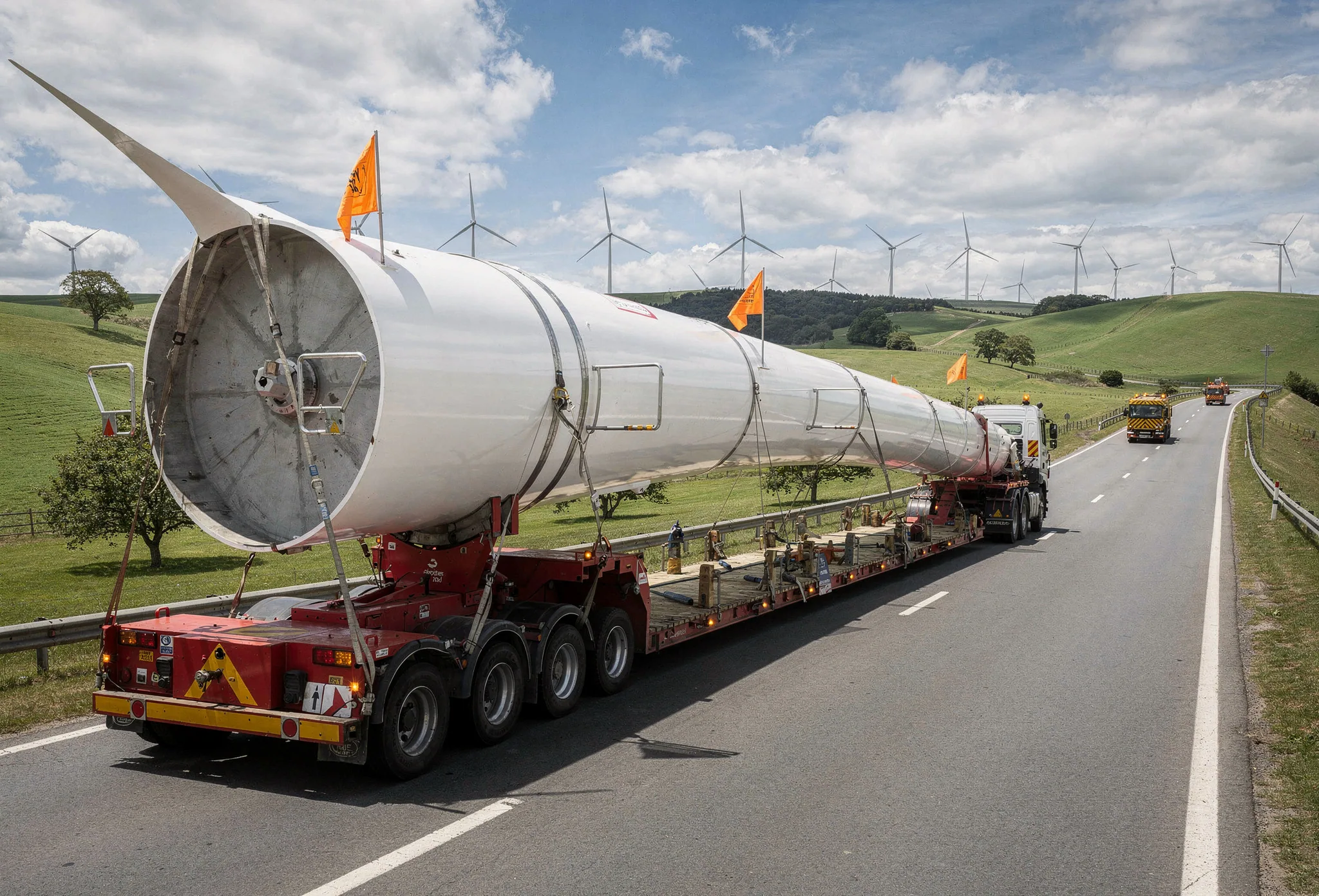Oversized project cargo being loaded